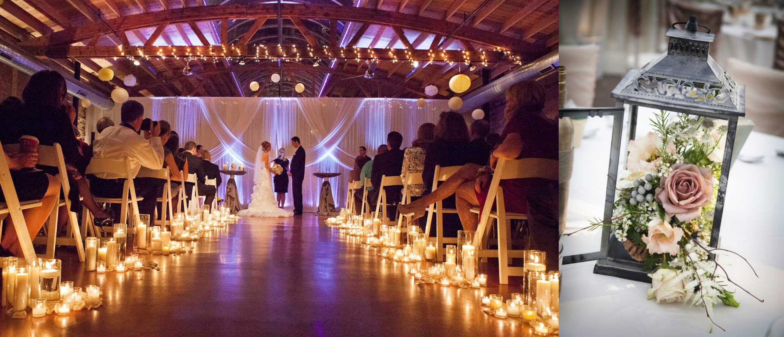 Свічки і ліхтарики на весіллі